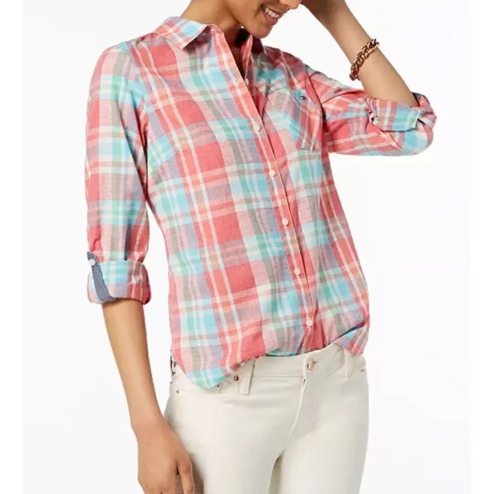 Tommy Hilfiger Plaid Shirt Size Medium